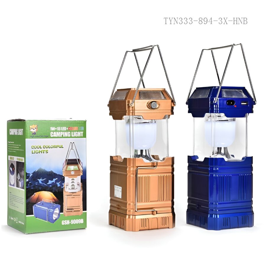 GSH-9009A Solar Energy Camping Lantern with colored box | Solar LED Camping Lantern Lights (Random color) - Image 4