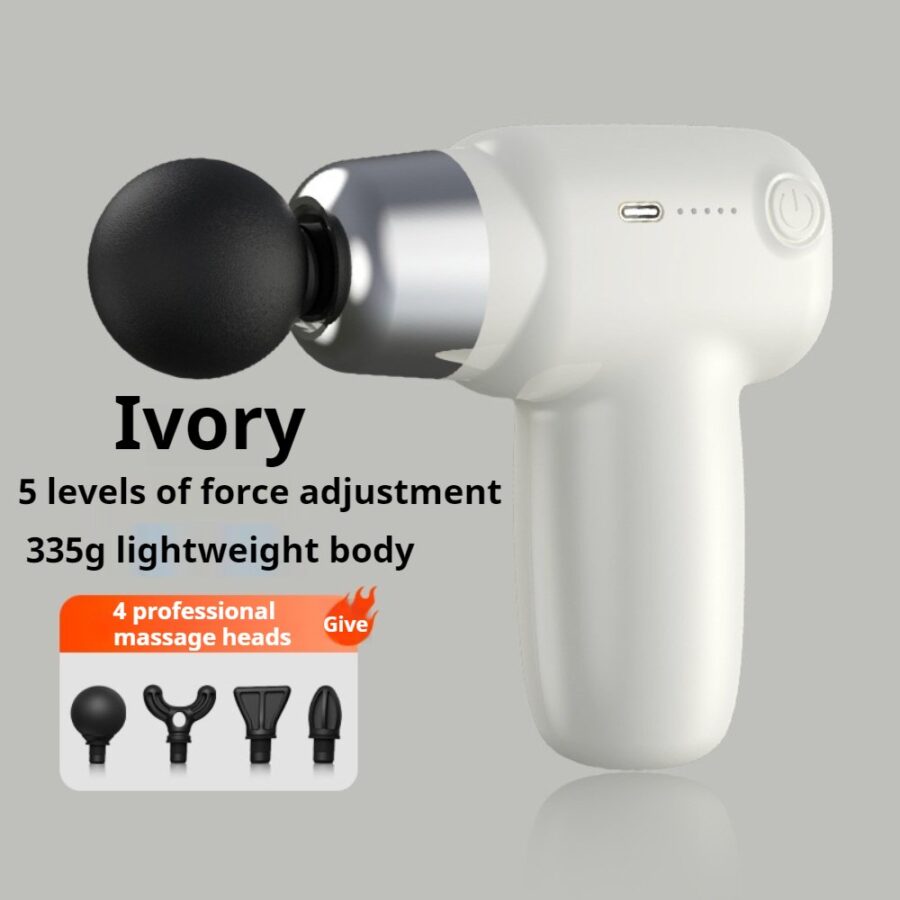 4 in 1 Compact Gun Massager | 5 Speed Levels | Portable Rechargeable Handheld Muscle Pain Reliever Device (Random color) - Image 5