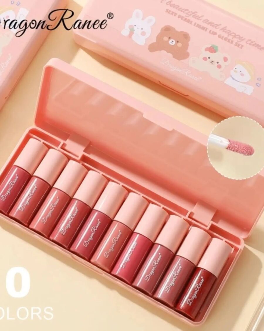 10Pcs   A Beautiful And Happy Time Sexy Pearl Light Lip Gloss Set mini Lip Gloss Set - Image 5