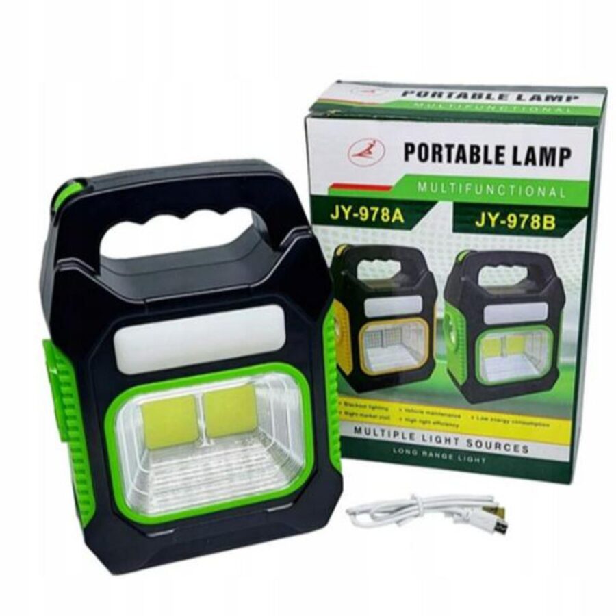 JY-978A Solar portable lamp multi functional for outdoor Hiking long Range light(random color)