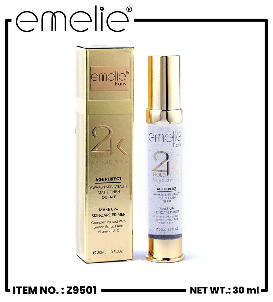 Emelie Paris 24K Gold Age Perfect Makeup+Skincare Primer (30ml) - Image 5