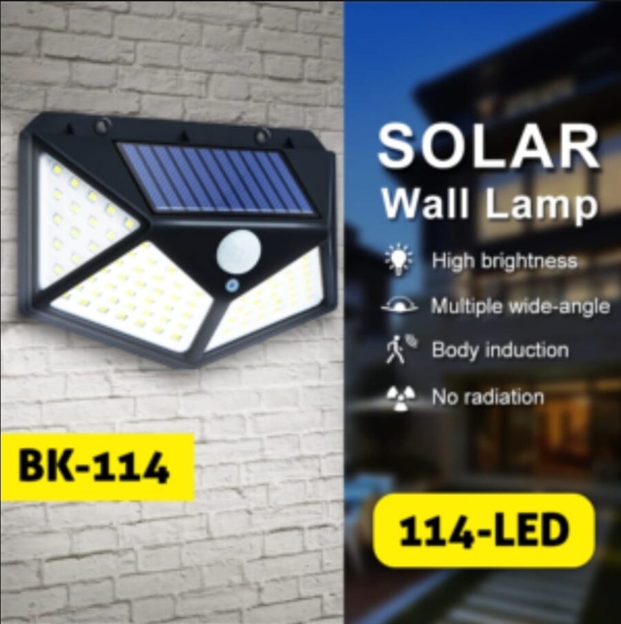 SOLAR INTERACTION WALL LAMP BK-114 | Outdoor Motion Sensor Solar Light