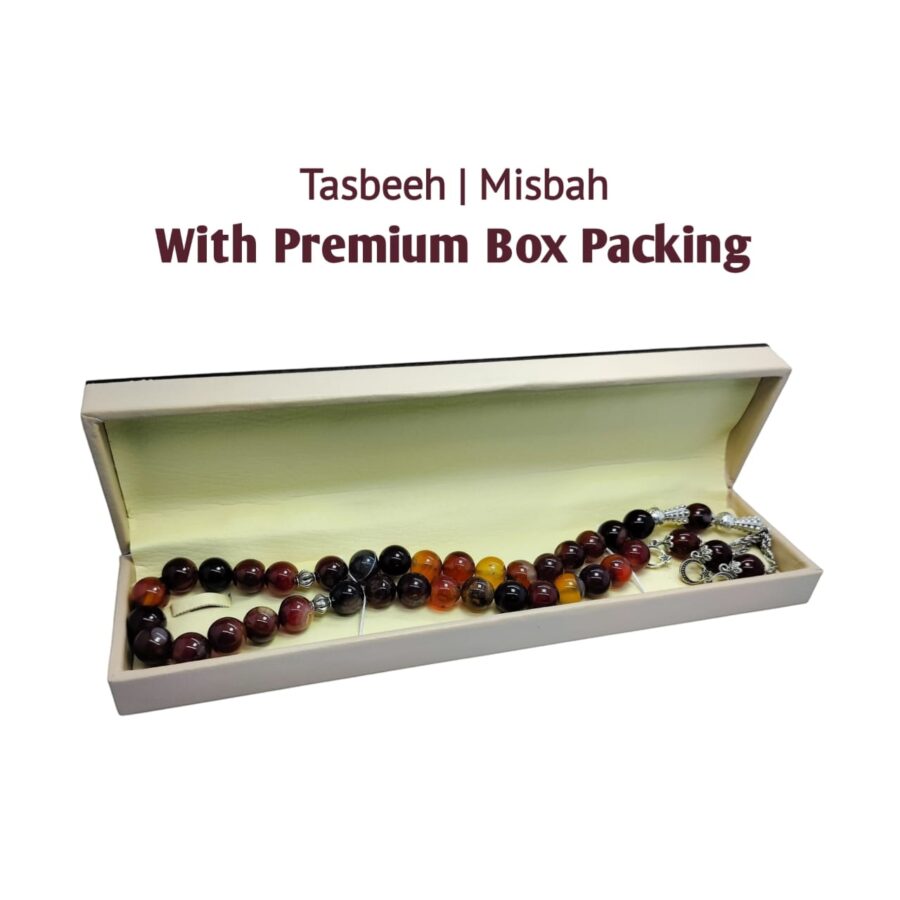 Sulemani Aqeeq Stone Tasbeeh | 33 Beads | 10 MM Size | Religious Islamic Tasbih Gift - Image 5