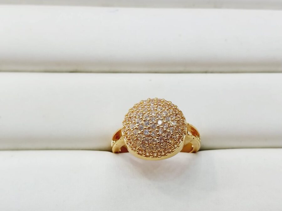 Golden Elegant Royal Trendy Shinny Crystal Fashion Jewelry Ring - Image 6