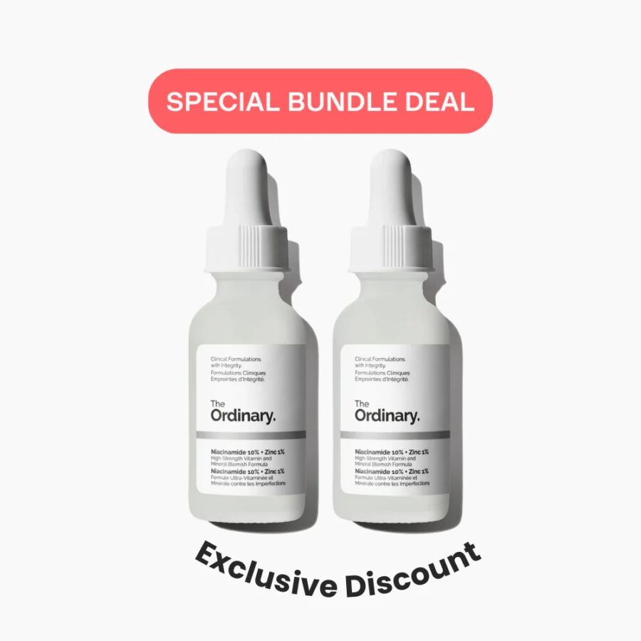 (PAck Of 2 ) The Ordinary Niacinamide 10% + Zinc 1 % (30ML ) - with barcode & Batch Code