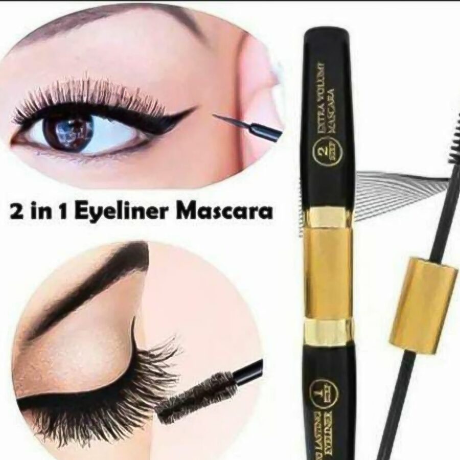 2 in 1 Waterproof Eyeliner Mascara   Professional Strokes