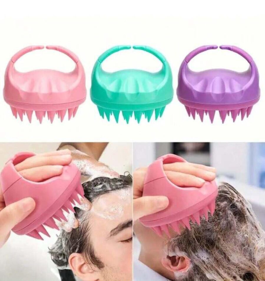 Head Body Scalp Massage 1Pc Handheld Shampoo Massage Brush Bath Shower Hair Cleaning Brush Comb - Image 2