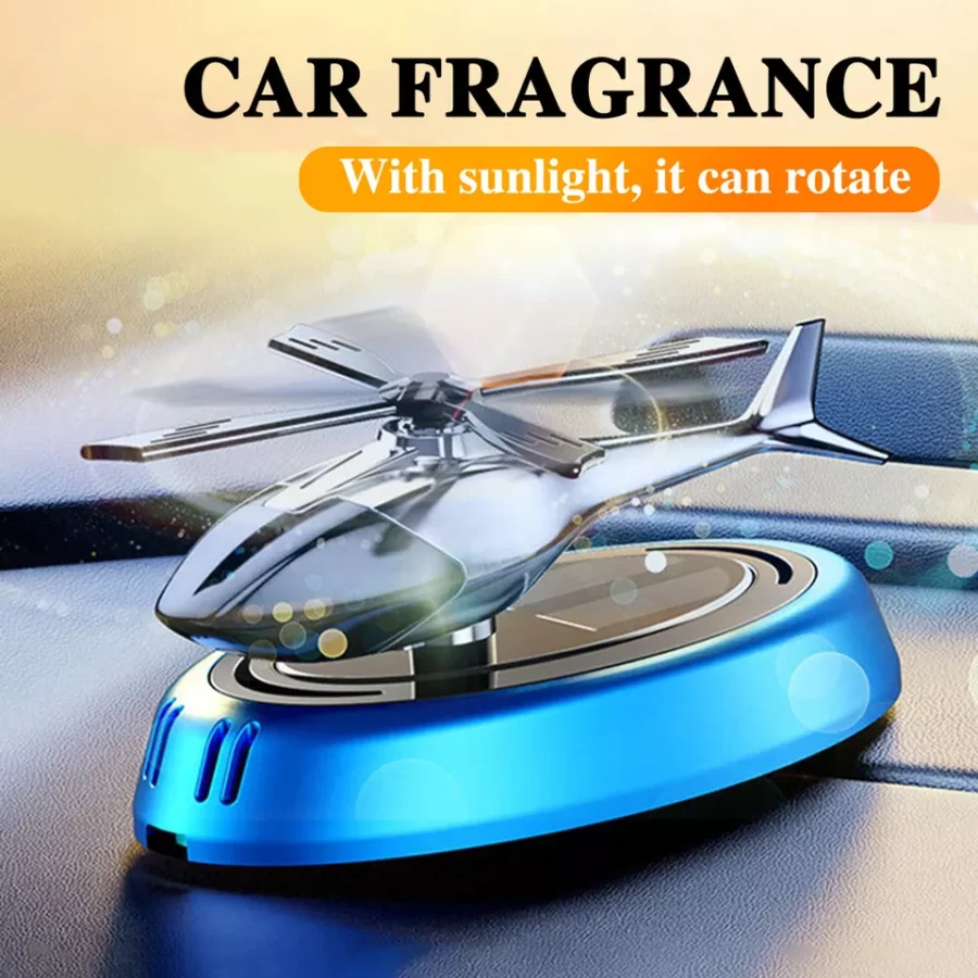 Solar Car Air Freshener | Solar Energy Rotating Helicopter Aroma Diffuser for Car (Random color) - Image 4