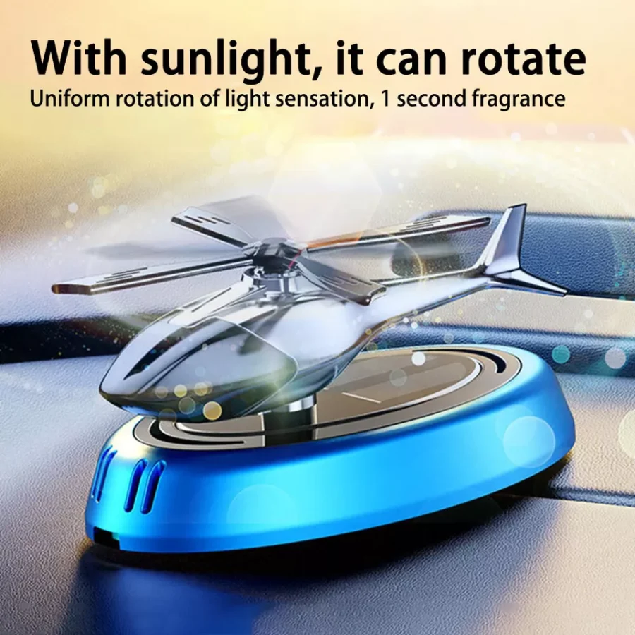 Solar Car Air Freshener | Solar Energy Rotating Helicopter Aroma Diffuser for Car (Random color) - Image 6