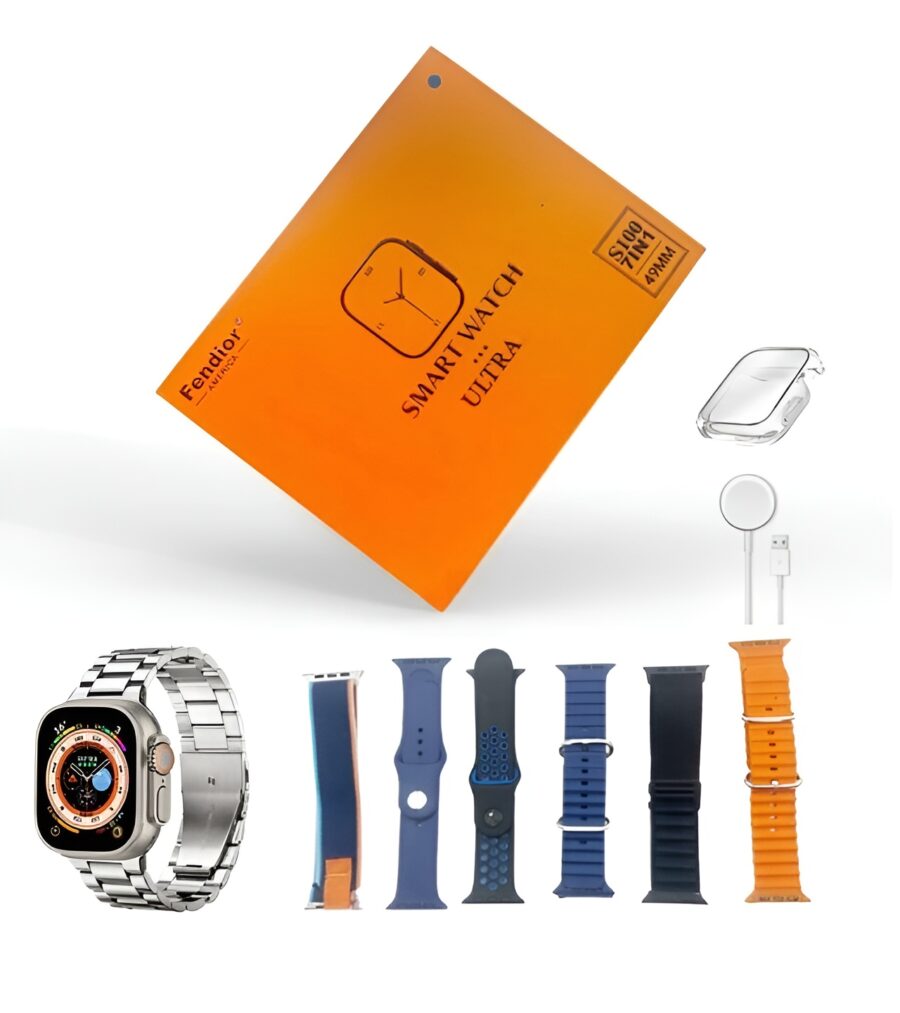 Fendior S100 Ultra 9 Smart Watch 7 in 1 - Random Color - Image 3