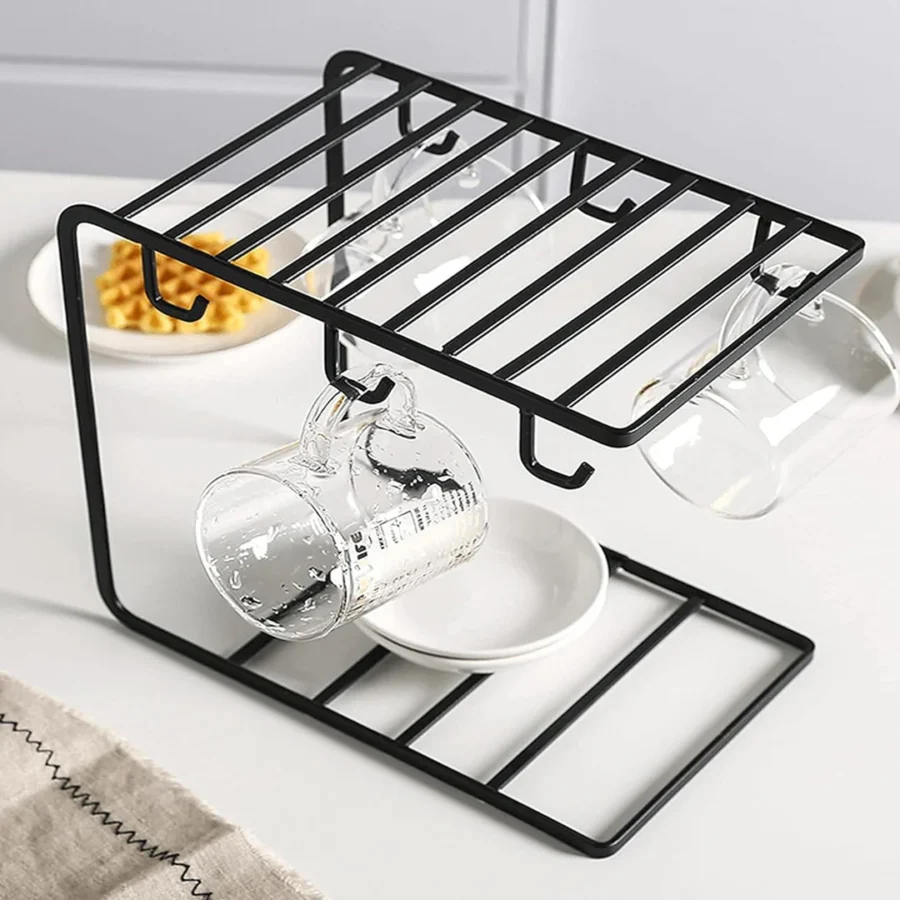 6 Hooks Iron Coffee Rack Organizer - Image 8