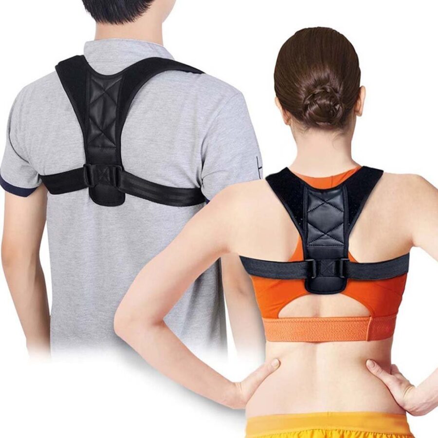 SN-660 Smart care brand Posture corrector Upper back support Strong grip Shoulder Support Relief and Back Pain Relief Belt - Adjustable Posture Support Brace for Men and Women