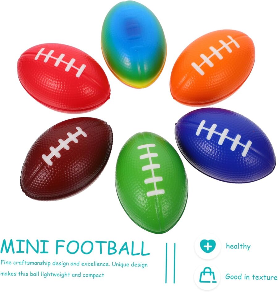 1 Piece Mini Rugby Footballs Rugby Footballs Toy Balls Hand Exercise Ball (Random Color) - Image 8