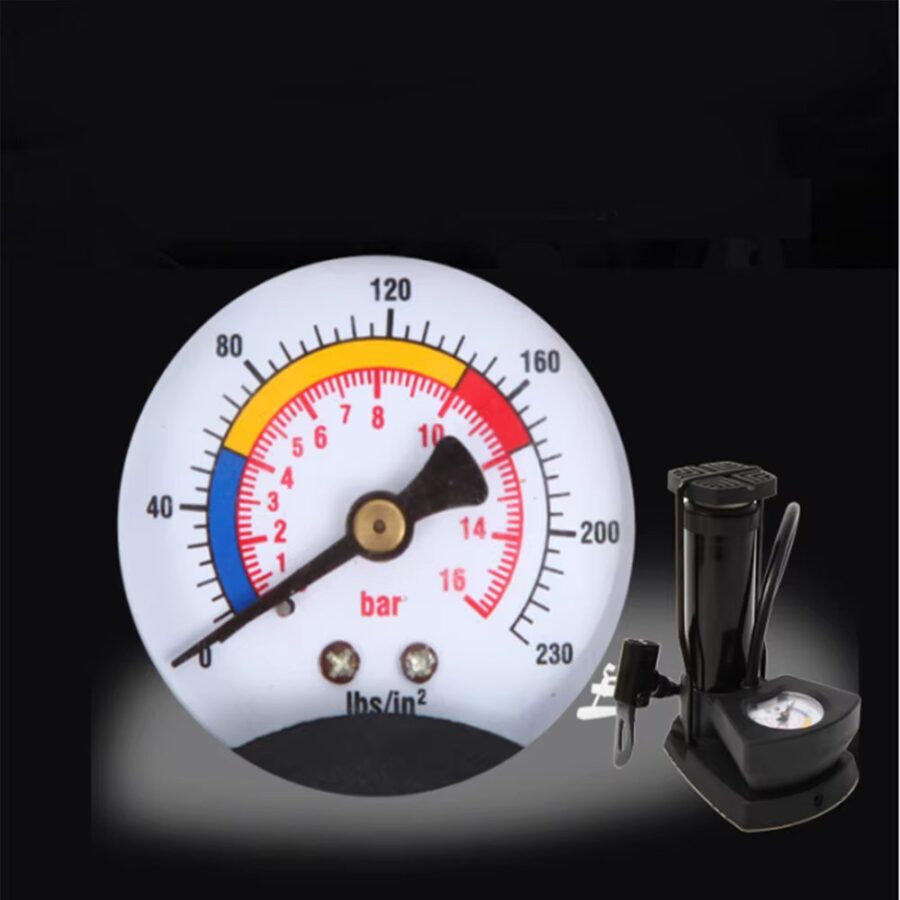 High Pressure Foot Air Pump with Gauge, Heavy Duty Foot Pump for Bike, Ball, Scooter, Car, Inflatable Toys, Mini Pump - Image 10