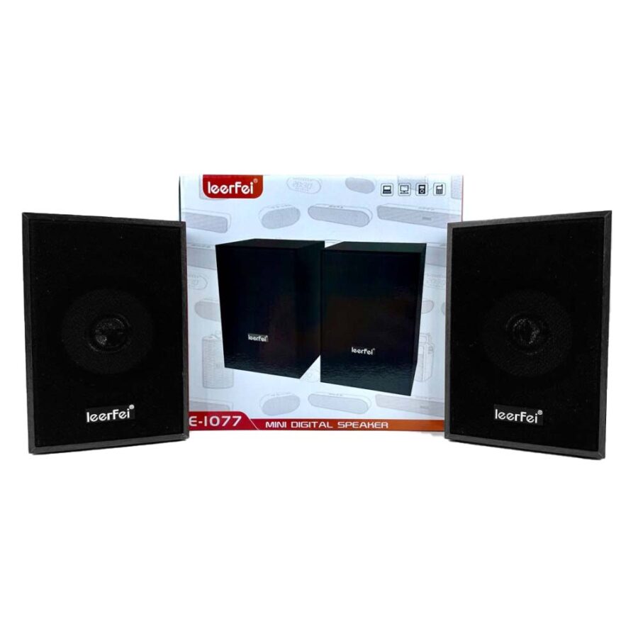 Leerfei Mini Digital Speaker | Leerfei E-1077 Speaker | Best Quality Speaker | Best Portable Speaker ( Black )