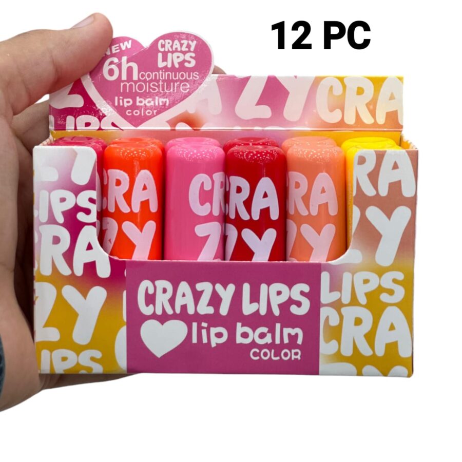 12 PC Crazy Lips Lip Balm ( Multicolour ) - Image 3