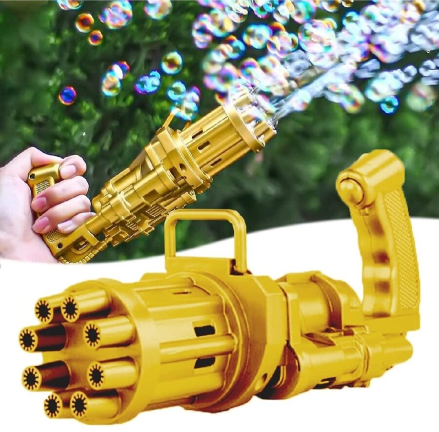 8 Hole Massive Bubble Gun_Gatling Bubble Machine 8 Hole Bubble Blower Automatic Bubble Maker Electric Bubble Gun (Random Color) - Image 5