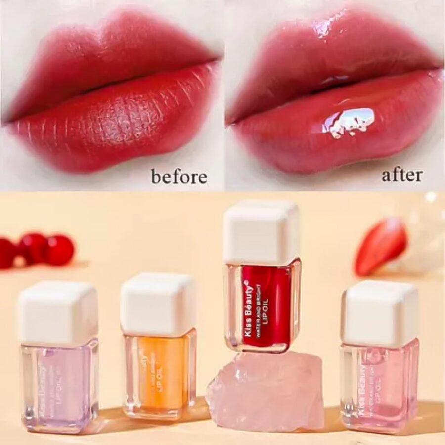 Colour Changing Tinted Lip Oil, vitamins E Lip Oil beautiful color for girls (random color) - Image 2