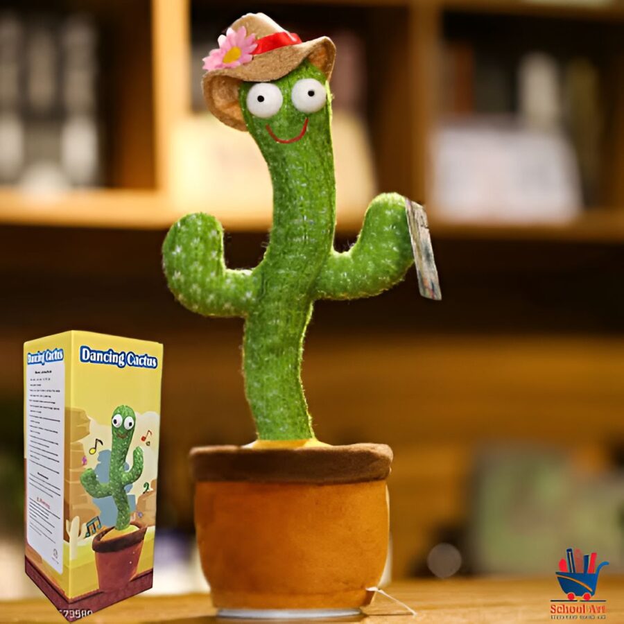 DANCING CACTUS TOY with mufler hat (RECHARGEABLE) (with box)