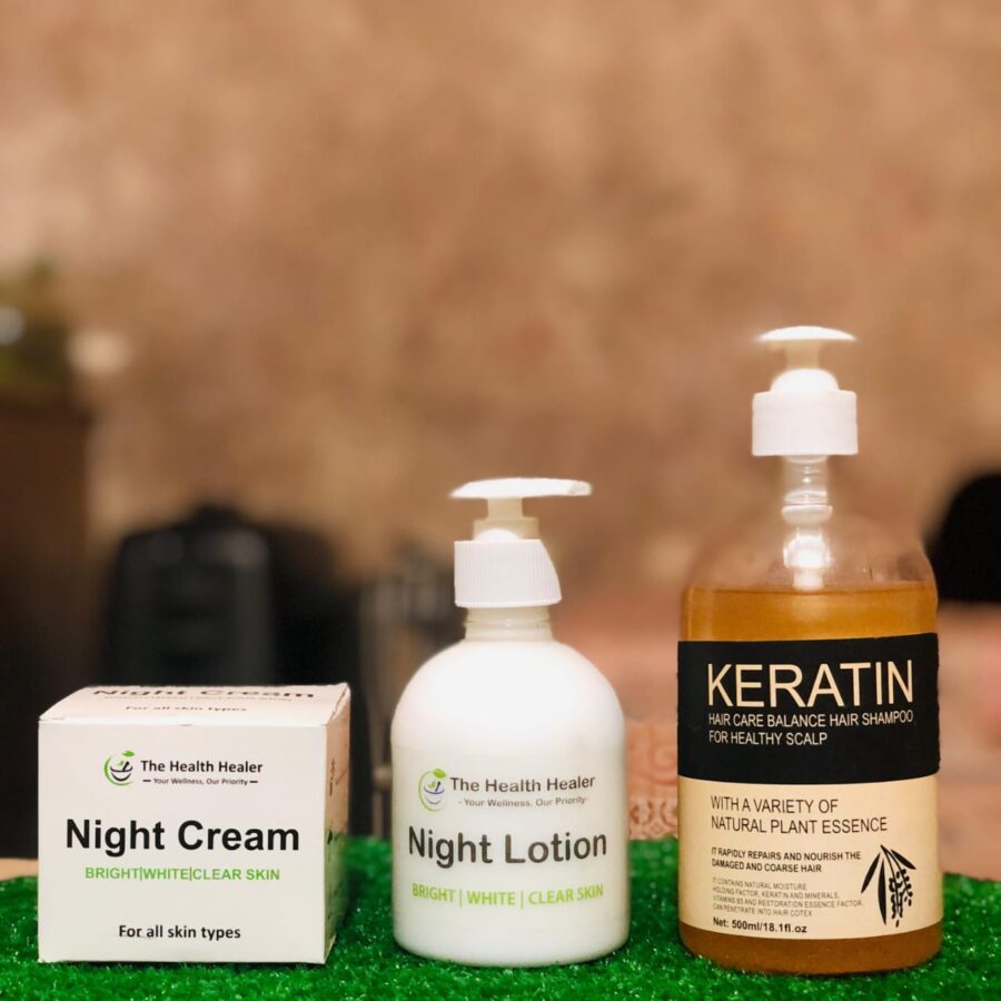 3 in Keratin Shampoo, Night Lotion & Night Cream Deal - Image 2