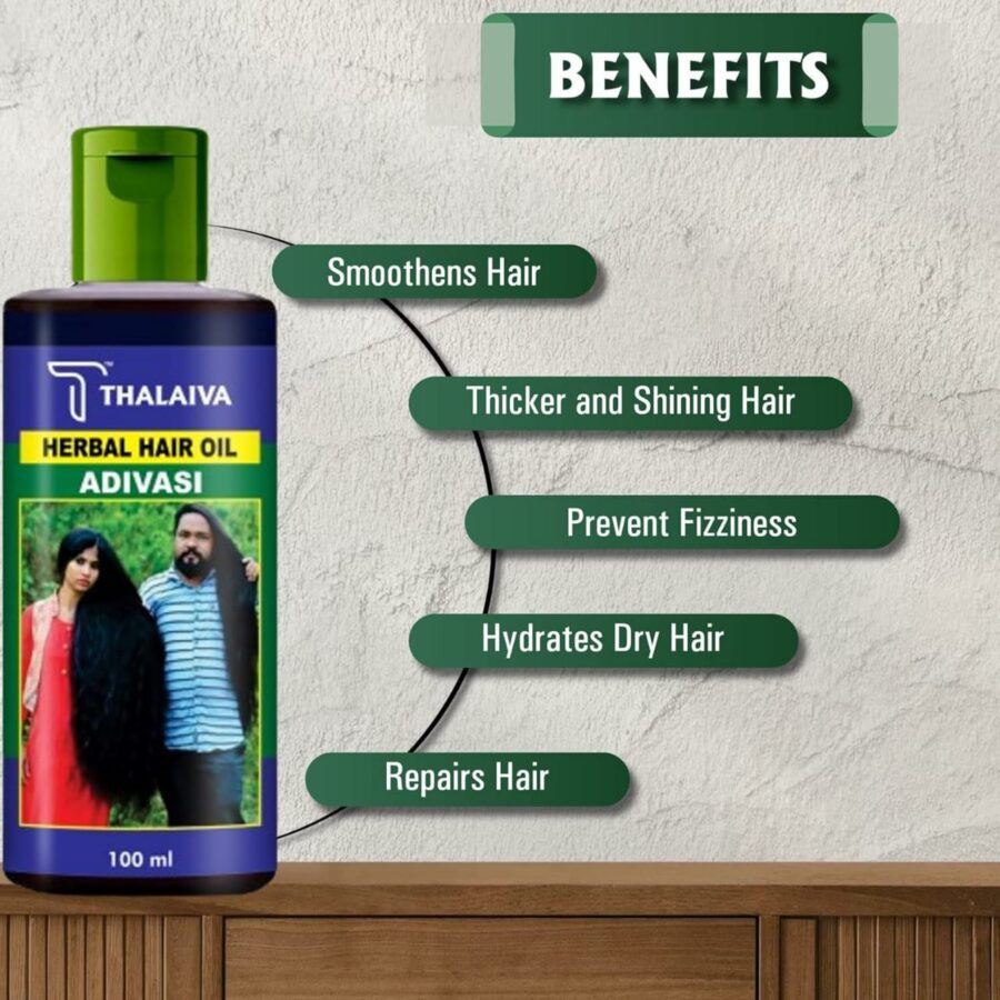 Adivasi Herbal Hair Oil Natural Pure Herbal Hair Oil 120ml (Without Box) - Image 4