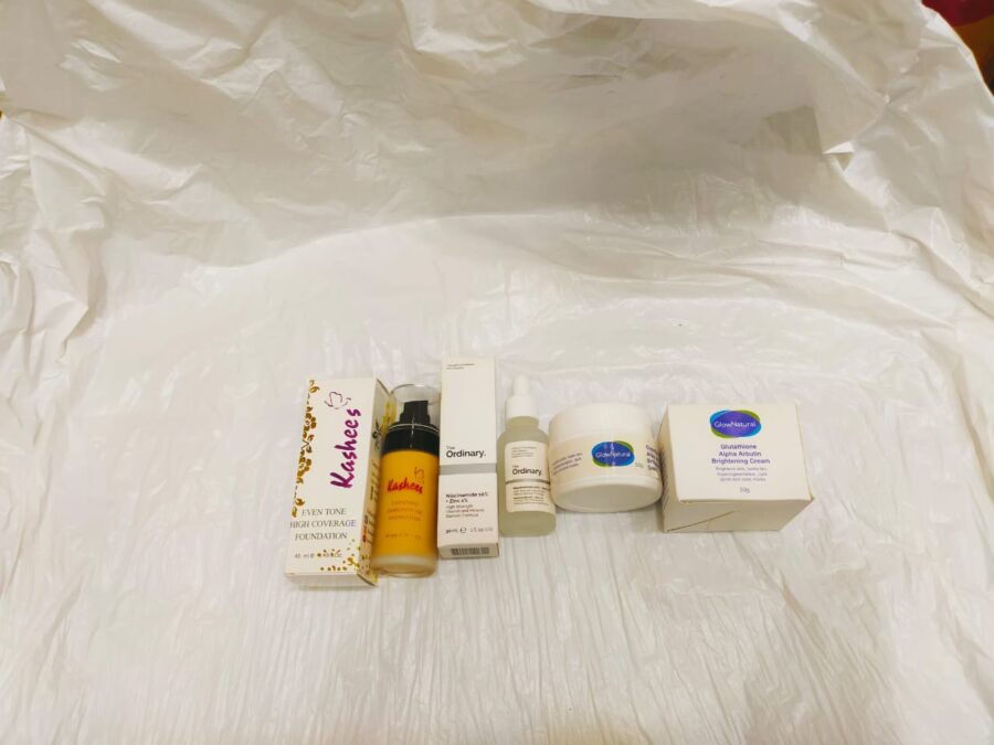 The Ordinary Skin Brightening Niacinamide 10% + Zinc 1% Serum 30ml + Glow natural Glutathione Alpha Arbutin Skin Brightening Cream (50g) + Kashees EvenTone High Coverage Liquid Foundation (random shades) 45ml - Image 2