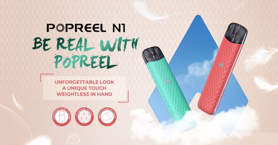 Uwell Popreel N1 Pod System Kit 520mAh 2ml + Strawberry Flavour | Best Quality Pod/Vape/E-Cigarette ( Random Color )( Without Display ) - Image 13